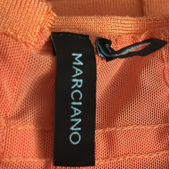 MARCIANO Bandage Bodycon Peach Orange Mini Dress‎ Size XS Sexy Guess Party - Picture 7 of 8